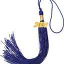 2 x Unisex Matte Preschool and Kindergarten Graduation Cap with Year Charm Tassel (One Size, Royal Blue)