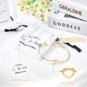 16 Pcs Jewelry Pouch Set of 8 Linen Cotton Small Drawstring Bags & Bridesmaid Knot Bracelet Jewelry Packaging Proposal Gift Bridal Party Favors (Gold)