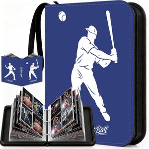 2 x Baseball Card Binder, 400 Pockets, Protective Trading Card Album | Double Sided Sleeves for 2026 Baseball Cards, Sports Card Storage and Display, Great Gift for Collectors, Boys and Fans