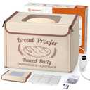 GIYUDOT Folding Bread Proofing Box with 50-113℉ Temp Control & 48H Timer, Dough Proofer with Metal Rack, Humidor, Recipes, Ideal for Sourdough, Bread Baking, Pizza, Yogurt, Kombucha, Precise Control