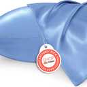 Bedsure King Size Satin Pillowcase Set of 2 - Sky Blue Silky Pillow Cases for Hair and Skin with Envelope Closure, Similar to Silk Pillow Cases, Gifts for Women Men, 20x36 Inches, 2pcs