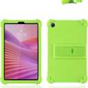 for Lenovo Tab One Android Tablet, 8.7 inch Tablets Case, Soft Silicone Adjustable Stand Cover Lightweight Kids Friendly, Green
