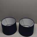 GOSO Blue Lamp Shades Set of 2,Faux Silk Lamp Shade Medium,111310 Inches Spider Drum Lampshades for Table Lamps and Floor Lamp Replace the Decorated Bedroom,Modern Living Room,Simple Assembly