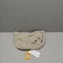 Chibao Beige Crescent Bag for Women Men Nylon Crossbody Bags Multi-Pocket Sling Bag Roomy Hobo Bags Moon Bag Slouchy Dumpling Bag