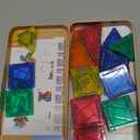 Hqyib Mini Magnetic Tiles Travel Magnetic Tiles, 26 PCS Magnetic Building Blocks Set with Strongest Magnets, Travel Toys Christmas Toy Gift Ages 3-5 5-7 4-8 Boys and Girls