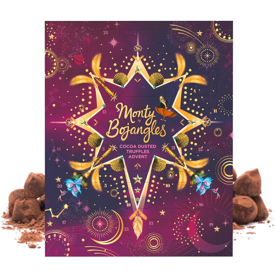 Monty Bojangles Enchanting Winter Nights Advent Calendar Chocolate Truffles (8.3oz), Gifts For Chocolate Lovers With Delicious Truffles, Luxury Christmas Advent Calendar