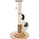 Made4Pets Cat Scratching Post Premium Sisal Cat Scratcher Kitten Toys for Indoor Kittens 33.6" Tall Cat Tower Scratch Post Cat Tree Wooden Interactive Ball Track Cat Toy with Hanging Ball, Beige