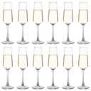 YANGNAY Champagne Flutes Set of 11, 7.5 oz Stemmed Champagne Glasses, Sparkling Glasses for Party, Clear