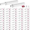 Lounsweer 50 Pack Magnetic Push Latches for Cabinet Door 2.87 Inches Short Push to Open Cabinet Hardware Pop up Lock Magnetic Latch for Closet Cupboard Wine Rack Dresser Drawer Sliding Door(White)