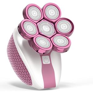 Electric Razors for Women, 7D Shavers for Women with LED Display, Rechargeable Waterproof Electric Shaver, 5-in-1 Multi-Function Body Hair Shaver Grooming Kit for Legs/Face/Armpits/Bikini(Pink)