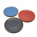 Mora Ceramic Artisan Matte Dinner Plates Set of 3, 10 inch Dish Set - Microwave, Oven, and Dishwasher Safe, Scratch Resistant, Modern Rustic Dinnerware- Kitchen Porcelain Serving Dishes