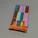 Solati Gel Pens, 5PCS 0.5mm Fine Point Smooth Writing Black Ink Pens, Cute Color Blocking Design with Rolling Clip, Quick Dry Writing Pens for School, Office & Gifts (Z3 5PCS Contrast Color)