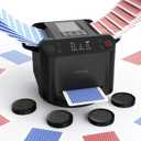 Automatic Card Shuffler and Dealer - 1-2 Decks Support 12 Players, 4 Drawing Remotes, Built-in Gameplays, 360/180 Deal, for Poker, UNO, Phase 10, Skip-Bo, Rummy (Black)
