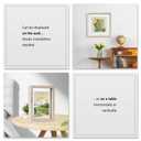 MUYE Square 12x12 Floating Frame in Light Oak,Double Glass Picture Frame Display Photo up to 12x12,Wall Mount or Tabletop Standing with Hanging Hardware Included,2 Pack