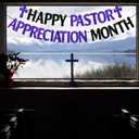 FOZEE Pastor Appreciation Month Banner, Pastor Appreciation Banner, Church Banners for Sanctuary Wall