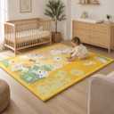 1.5" Thick Baby Floor Play Mat 59x79 Memory Foam Kids Mat(Little Dog)