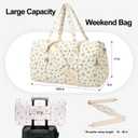 Gym Bag for Women, Cute Duffle Bag, Quilted Duffle Bag for Travel, Floral Duffle Bags, Weekend Bag with Zipper Pocket Dance Bag Organizer