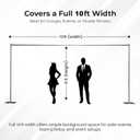 OnlineEEI 8 Foot Tall Fixed Height Portable Pipe and Drape Backdrop Kit 8ft x 10ft (No Drapes)
