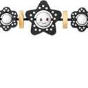 THE KENKYO Baby Bouncer Toy Bar Compatible with Baby Bjorn, Wooden Bouncer Toy Bar Attachment for Girls Boys, Funny Sensory Toy for Newborn to Toddler, Easy to Attach and Remove (Black)