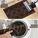 Non Slip Entryway Rug 32" x 48", Dirt Trapper Door Mat, Inside Washable Rug for Kitchen, Bathroom, Bedroom, Floor (Brown)