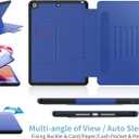 SEYMAC stock Case for iPad 9th/8th/7th Generation 10.2'', Strong Magnetic Auto Sleep Shockproof Case with Absorbing Multi-Angles Stand, Pen Holder, Card Slot (Blue)
