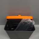 46" Pooper Scooper Swivel Bin & Rake for Large Small Dogs with Bag Attachment, Long Handle Poop Scooper with Lid for Yard (Orange)