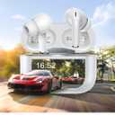 Bucephalus Wireless Earbuds with ENC Noise Cancelling, Bluetooth 5.4 Ear Buds, 48H Playtime & Bass Stereo Sound for Sports/Working, Compatible with iPhone/Android, Pad - Ivory White