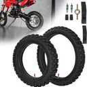60/100-14 2.50-14 + 80/100-12 3.00-12 Tire and Inner Tube for 90cc 110cc 125cc SSR CRF XR70 CR60R KLX110 KX60 DRZ DS80 JR80 PW80 TTR90 YZ60 65SX Pit Dirt Bike