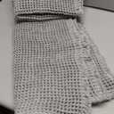 ZALL Grey Waffle Bath Mat,Super Absorbent Non Slip Long Bathroom Runner Rug,Gray 24X72inch,Machine Washable Ultra Soft Floor Mats