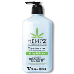 HEMPZ Triple Moisture Body Moisturizer, 17 Oz  Hydrating Lotion Rich with Minerals, Vitamin C, & Hempseed Oil to Nourish & Repair Extremely Dry or Sensitive Skin for Body