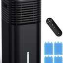 FANCOLE Windowless Portable Air Conditioners with 4Modes & 3Speeds, 15H Timer for Smart Auto-off, 2Gal Tank for 20H Cooling, Evaporative Air Cooler 17 FT Remote, 120° Swing Swamp Cooler No Hose Needed