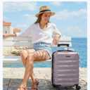 LIGHT FLIGHT Carry On Luggage 22x14x9 Airline Approved, Expandable Carry On Suitcases with Wheels, Lightweight Luggage, Durable Hard Shell 20 Inch Rolling Suit Case for Men Women Travel,Rose Purple