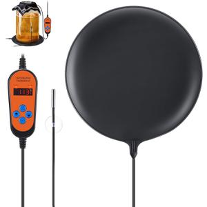 Kombucha Heating Pad with Digital Temperature Control, 11.8" Fermentation Heating Pad, 45-113F Adjustable Temperature, Proofing Mat for Glass and Plastic Carboy Fermentors(1 Piece)