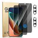 2 Pack Privacy Screen Protector for Samsung Galaxy S25 and 2 Pack Camera Lens Protector，Supporting Fingerprint Unlocking,9H Hardness Anti-Spy Tempered Glass, Easy Installation, Bubble Free(6.2 Inch)