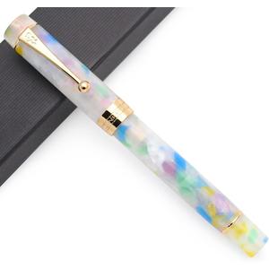 JINHAO 100 Fountain Pen with Ink Converter (Medium Nib 0.7mm, Colorful)