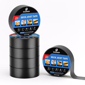 Butyl Tape 2''50', Weather Resistance for Decking,Waterproof and Anti-Corrosion for Deck Joist, Roof, Patio, Rv Repair, Self-Adhesive Window Sealant(6 Rolls)