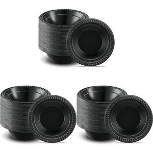 BLUESKY Cuisine Black Plastic Bowls - 12oz. (Pack of 300) - Durable & Microwave Safe Material - Perfect For Parties, Weddings, And Everyday Use