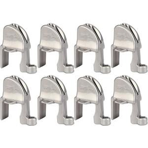 Boat Fender Clips, Adjustable Pontoon Boat Square Rail Fender Cleats/Clips/Hangers for Pontoon Bumpers, Pontoon Boat Accessories for Bumpers (Gray, 8 Pack)