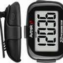 Avtrek 3D Step Counter Clip On with LED Backlight Pocket Pedometer for Walking Outdoor Activities Fitness Tracker Without Smartphone (BLACK)