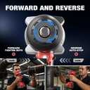 Cordless Impact Wrench, 900Ft-lbs (1200N.m) 1/2" Brushless Impact Gun, 20V High Torque Power Impact Driver, 2x4.0Ah Batteries,Brushless Motor 2400 RPM Variable Speeds for Family Car/Pickup Truck/Mower