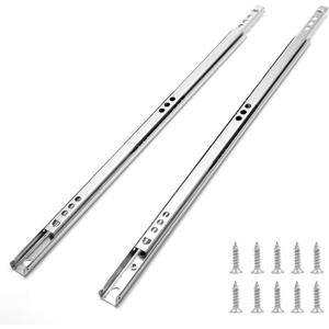 12 Inch Drawer Slides, Metal Drawer Slide Small Drawer Rails Ball Bearing Two Way Slide Track Rail Pack of 2 (0.7" Wide)