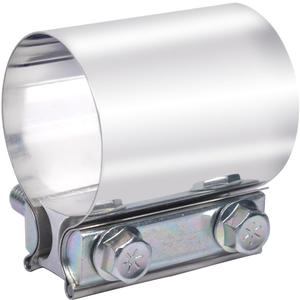 3 inch Exhaust Lap Joint Butt Clamp, Stainless Steel 3" Muffler Band Clamp fit over OD 3 inch Pipes