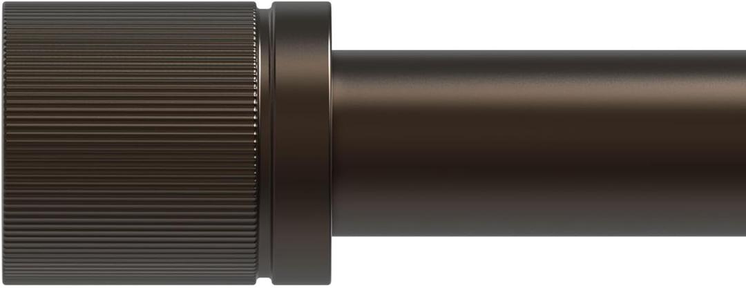 Bronze Curtain Rods for Windows 48 to 84:Modern Decorative Curtain Rod for Bedroom Living Room,Heavy Duty Adjustable Telescoping Single Drapery Pole Set Easy Install,Antique Brown Iron 36-88"