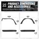 YZONA for Wrangler TJ LJ Flat Front & Rear Fender Flares Compatible with 1997-2006 Jeep Wrangler TJ & 2004-2006 Jeep Wrangler LJ, Off-Road Heavy Duty Steel Mud Guard Combo Wheel Fenders 4 PCS Kit