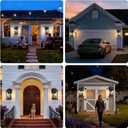 Solar Porch Lights Outdoor with Motion Sensor, Dusk to Dawn Waterproof Solar Wall Light with 3 Lighting Modes, Wall Sconce Light fixtures for Home Garage Porch Yard Front Door