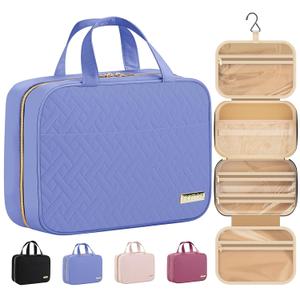 HOTOR Travel Toiletry Bag - Hanging Toiletry Bag for Women & Men, Makeup Bag/Big Comparment, Waterproof for Travel Accessories, Travel Essentials, Medium, Aegean-Blue