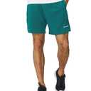 baleaf Men's 5" Running Athletic Shorts Zipper Pocket for Workout Gym Sports Lightweight Quick Dry Teal, Size L