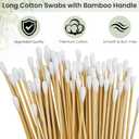 800 Pcs 6" Long Cotton Swabs  Extra Long Wooden Sticks  Large Bulk Wood Handle Cotton Tipped Applicators for Cleaning Makeup, Nail Polish, Electronics, Jewelry, Art & Crafts, Home and Pet Care