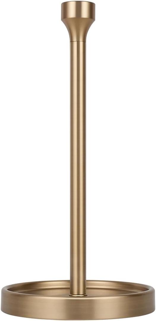Ivilon Countertop Paper Towel Holder - Modern Bell End Minimalist Design - Color Warm Gold