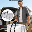 HOMESURE Supports 200lbs Heavy Duty Moving Bags - Strong Zipper & Wrap-Around Handles - Water-Resistant Storage Totes, Durable Alternative to Moving Boxes - 40 Pack - Semi-Transparent, 40 Pack-24gal